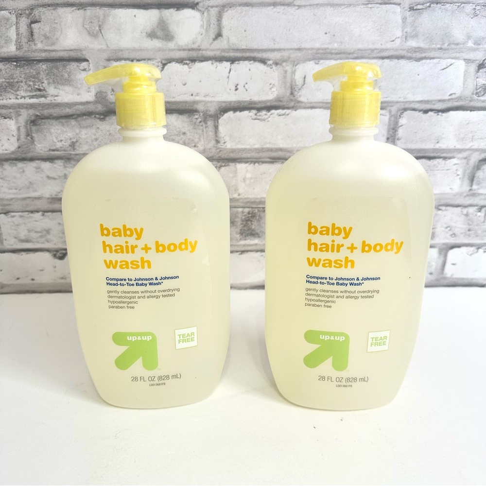 Set of 2 - Up & Up Tear Free Baby Hair + Body Wash - Hypoallergenic Paraben Free